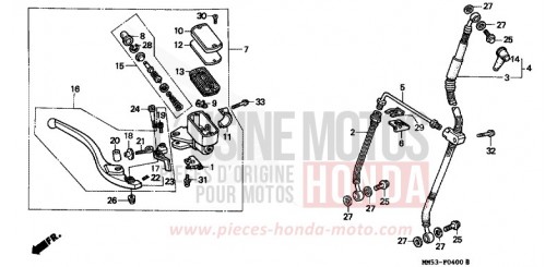 FR. BRAKE MASTER CYLINDER CBR1000FK de 1989